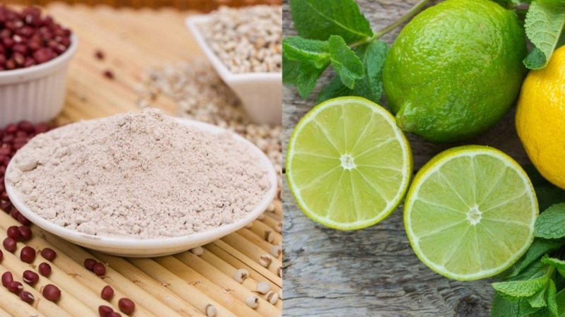 Tắm trắng bằng bột đậu đỏ với chanh Tắm trắng bằng bột đậu đỏ với chanh