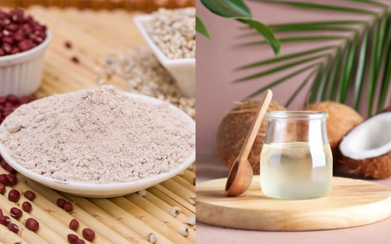 Tắm trắng bằng bột đậu đỏ với dầu dừa Tắm trắng bằng bột đậu đỏ với dầu dừa