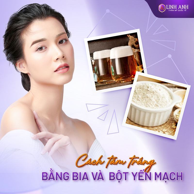 tắm trắng với bia