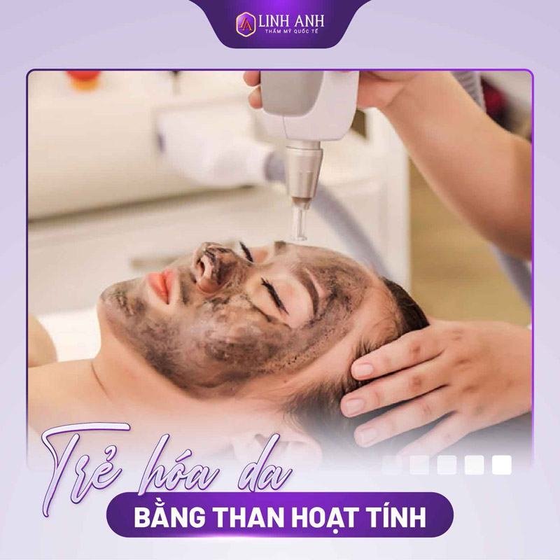 trẻ hóa da bằng than hoạt tính - Thẩm mỹ Quốc tế Linh Anh trẻ hóa da mặt bằng than hoạt tính