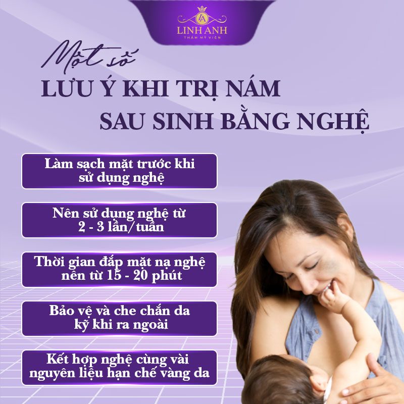 trị nám sau sinh bằng nghệ hiệu quả