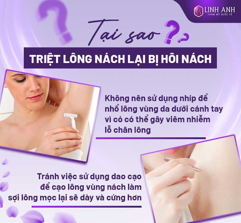 triệt lông nách có hết hôi nách không - Thẩm mỹ Quốc tế Linh Anh triệt lông nách có hết mùi hôi không