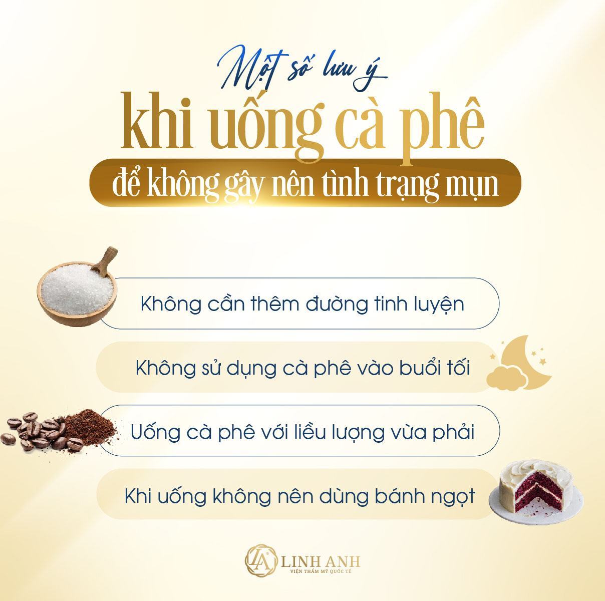 uống cafe có nổi mụn không uống cà phê có bị mụn không - Viện thẩm mỹ quốc tế Linh Anh