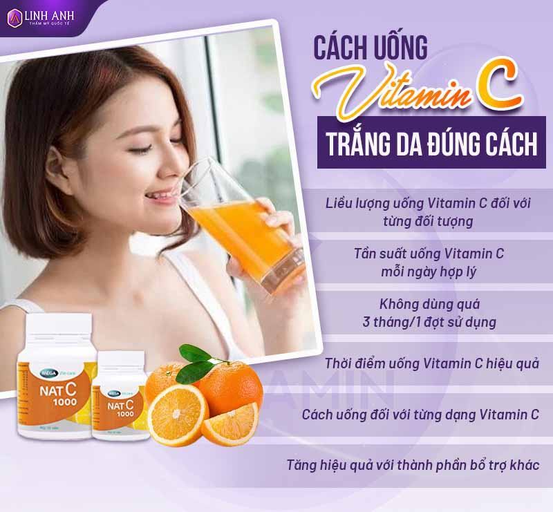 uống vitamin c trắng da uống vitamin c bao lâu thì trắng da