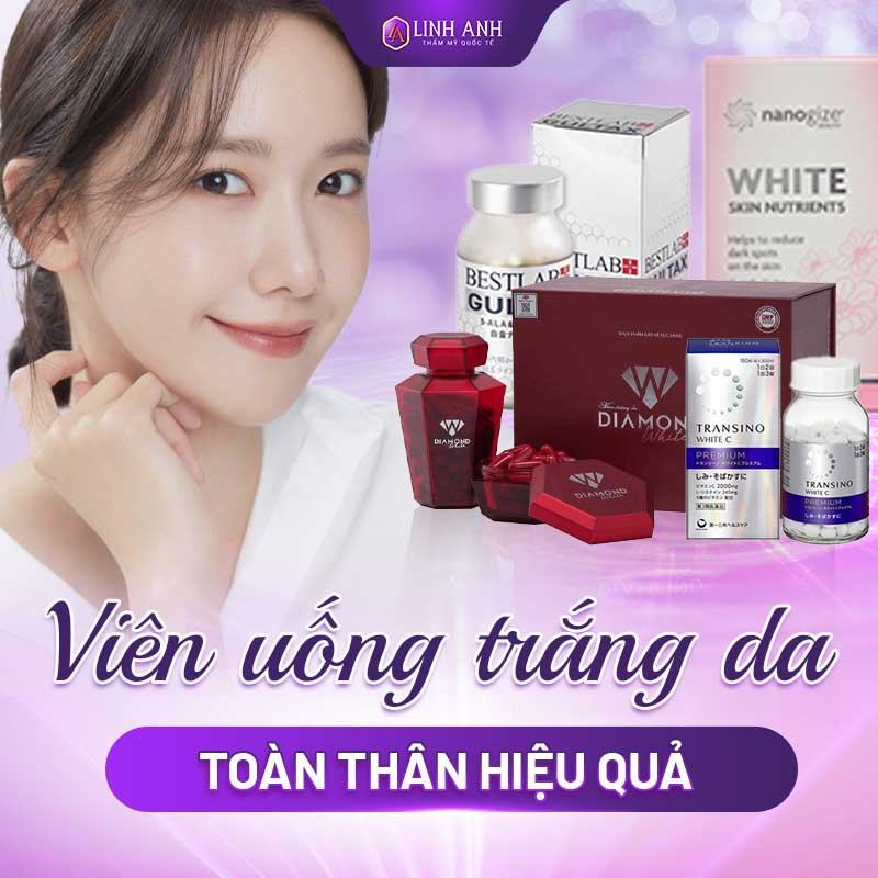 uống gì để trắng da toàn thân viên uống trắng da toàn thân