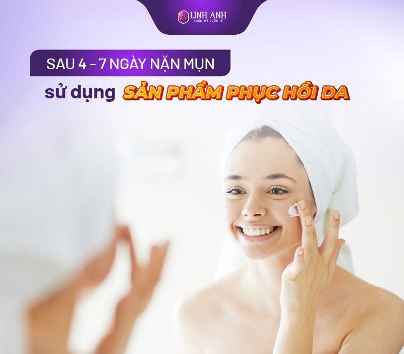 chăm sóc da sau nặn mụn - Thẩm mỹ Quốc tế Linh Anh vừa nặn mụn xong nên bôi gì