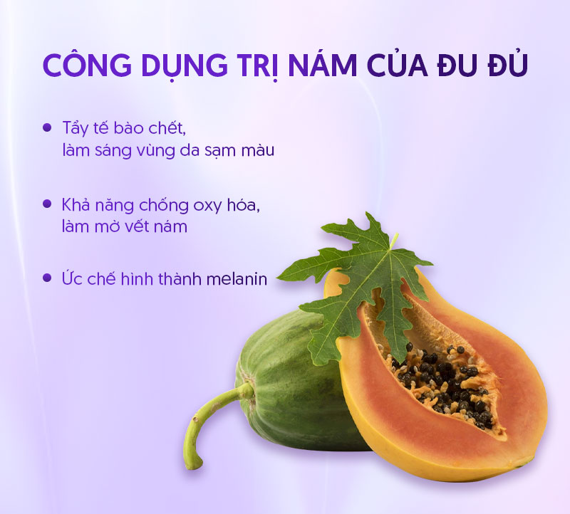 cách dùng nhựa đu đủ trị nám