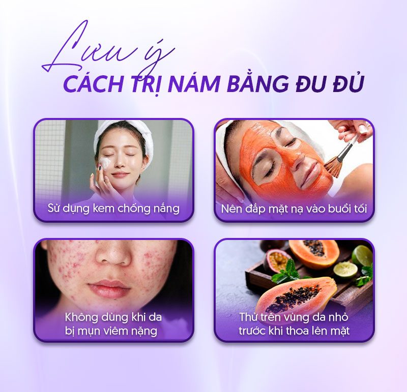 những lưu ý về mặt nạ đu đủ
