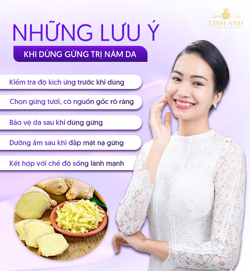 trị nám bằng gừng an toàn