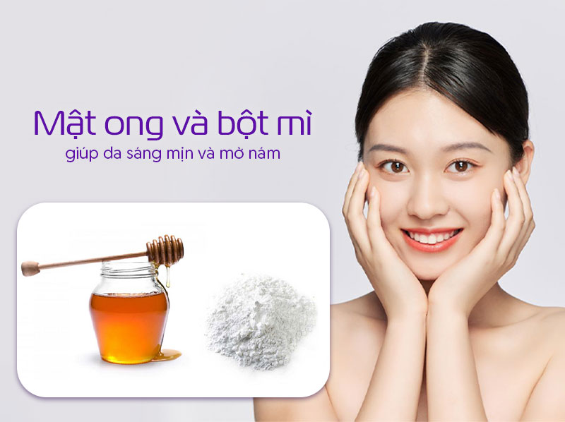 Trị tàn nhang bằng mật ong và bột mì