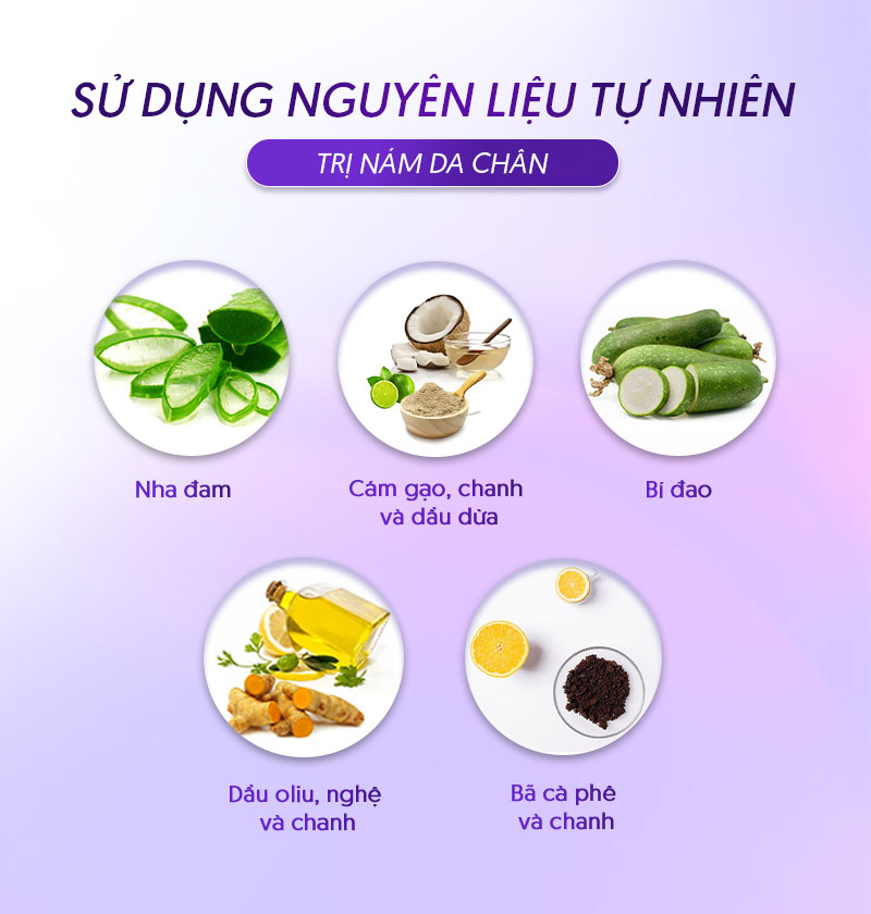 trị nám da chân bằng nguyên liệu tự nhiên