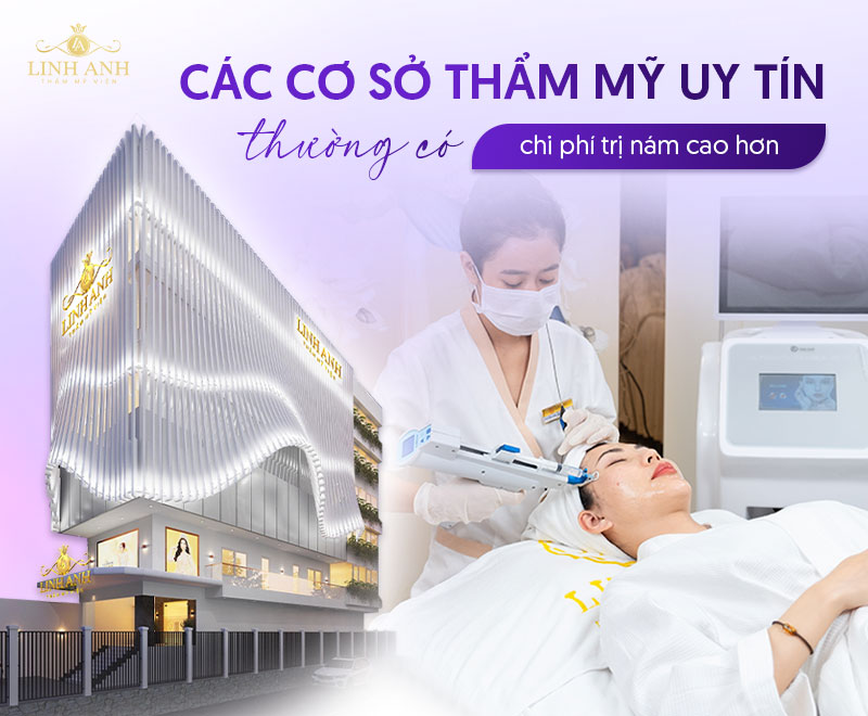 Cơ sở điều trị ảnh hưởng đến giá trị nám