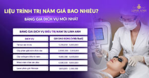 Liệu trình trị nám giá bao nhiêu