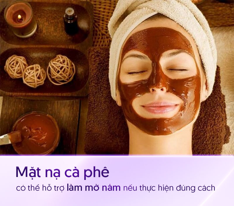 mặt nạ cà phê hỗ trợ làm mờ nám
