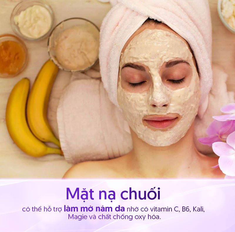 mặt nạ chuối làm mờ nám da