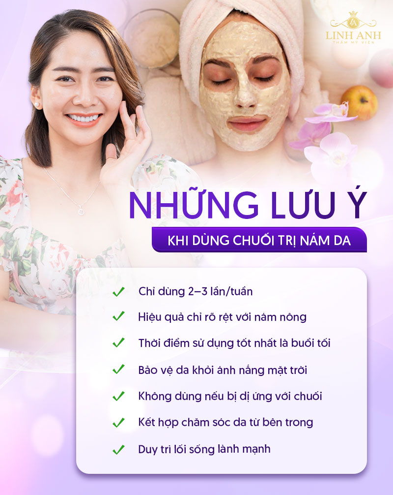 sử dụng mặt nạ chuối trị nám da