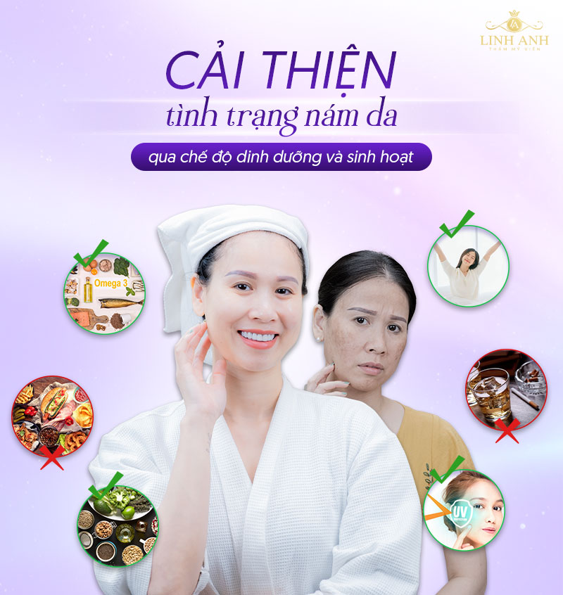Nám nội tiết nên uống gì và ăn gì