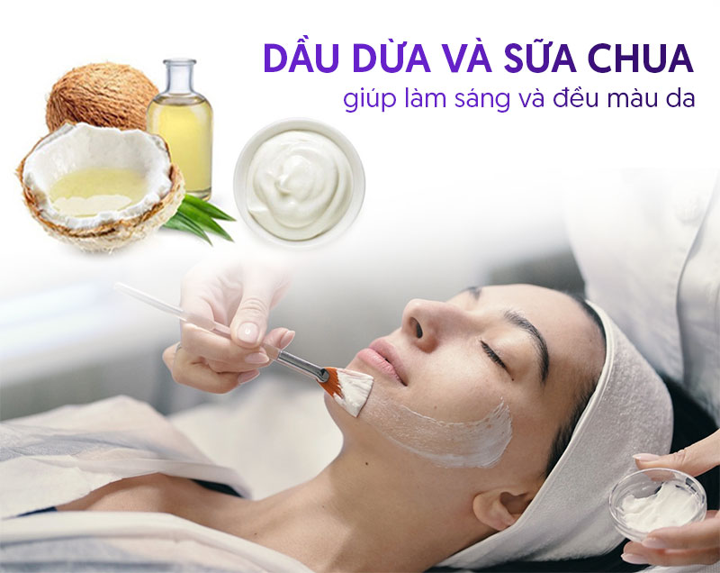 Chữa nám bằng dầu dừa và sữa chua