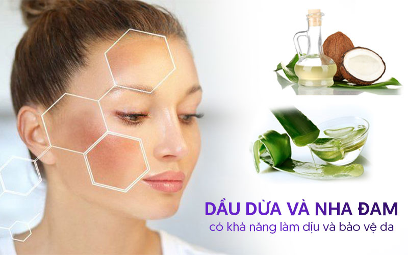 Cách sử dụng dầu dừa trị nám với nha đam