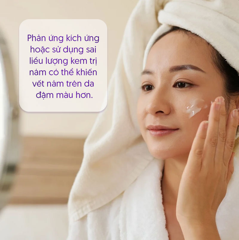 Dùng kem trị nám vết nám bị đậm do đâu
