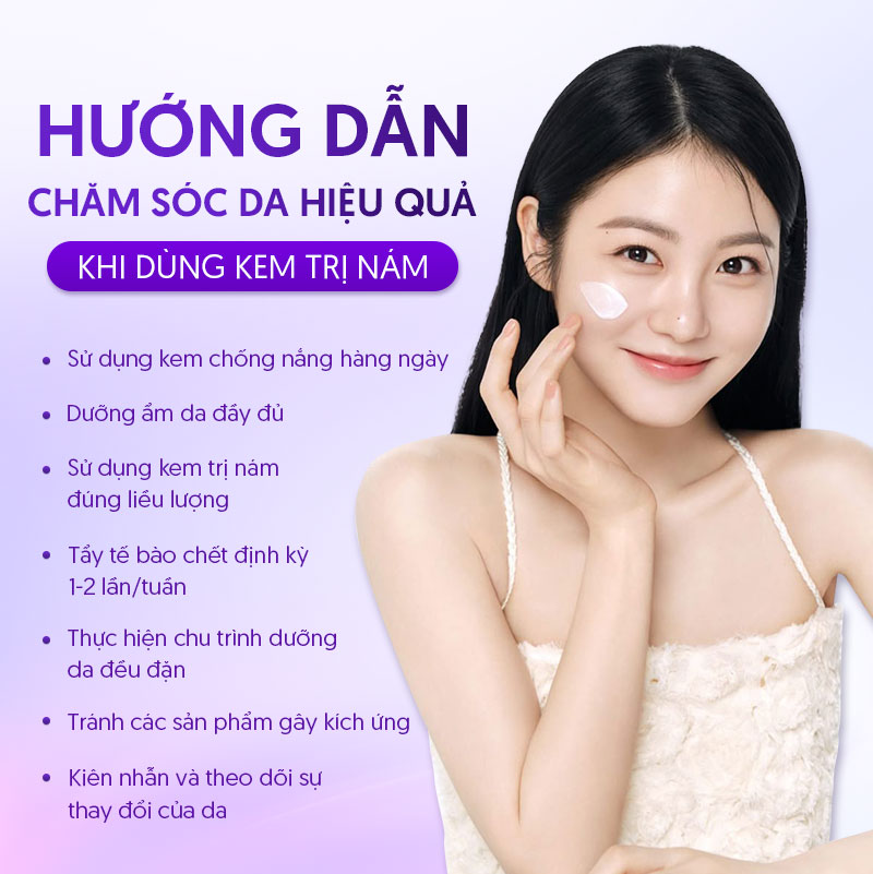 Cách chăm sóc da khi dùng kem trị nám