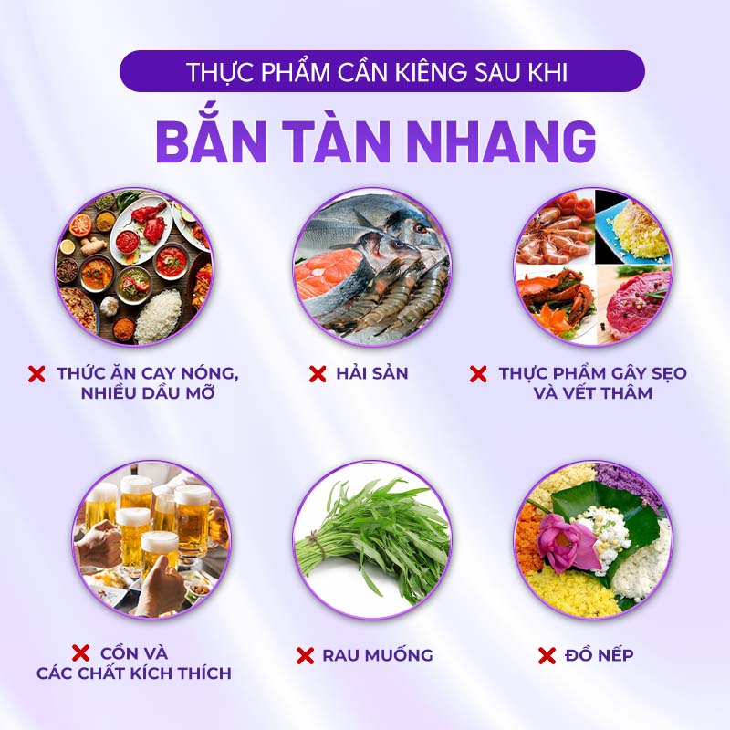 thực phẩm ăn kiêng khi bắn tàn nhang