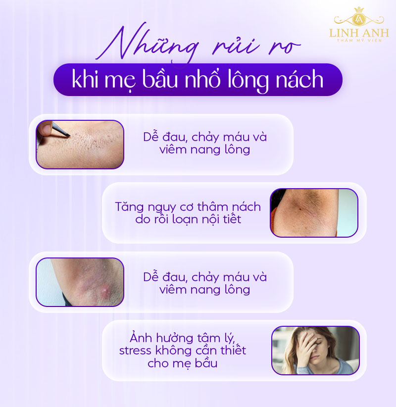 Bầu 3 tháng đầu có được nhổ lông nách không