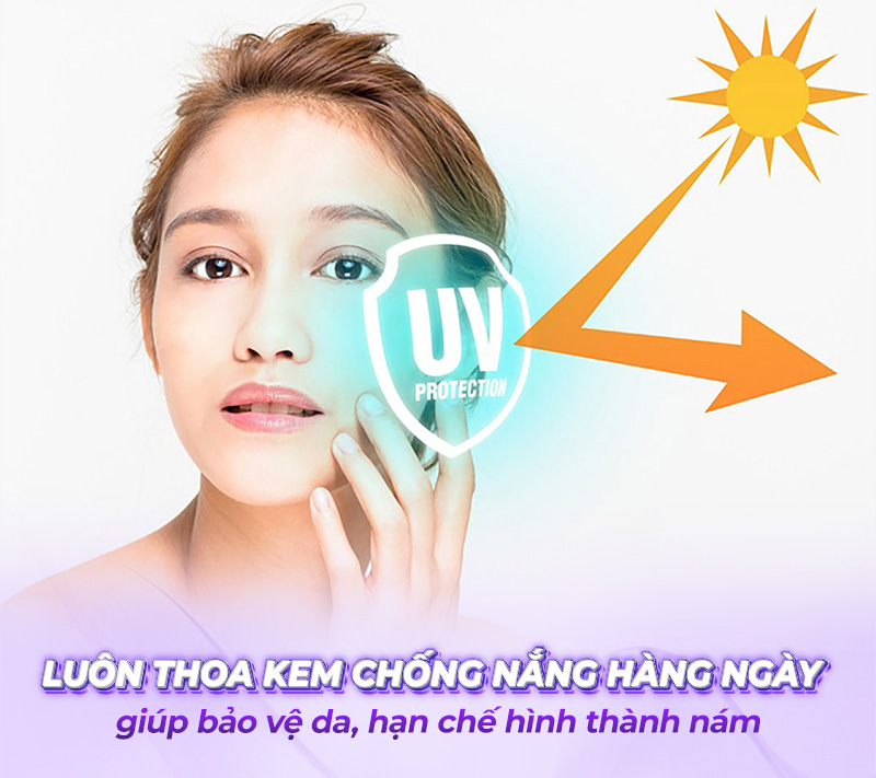 thoa kem chống nắng bảo vệ da mặt