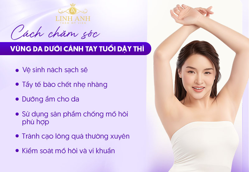 Cách chăm sóc da nách tuổi dậy thì