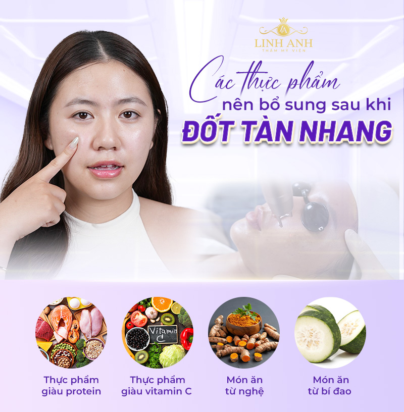 sau khi đốt tàn nhang nên ăn gì