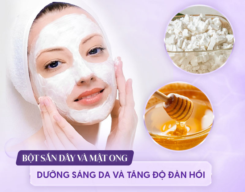 bột sắn dây kết hợp mật ong trị nám