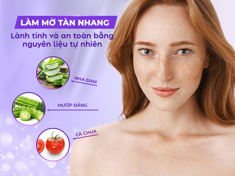 mờ tàn nhang bằng các nguyên liệu thiên nhiên