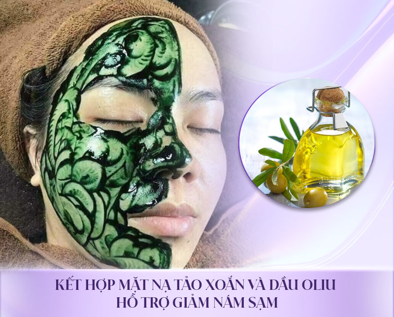 dầu oliu kết hợp tảo xoắn 