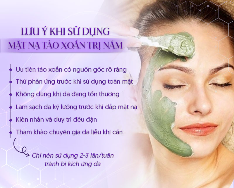 lưu ý sử dụng mặt nạ tảo xoắn