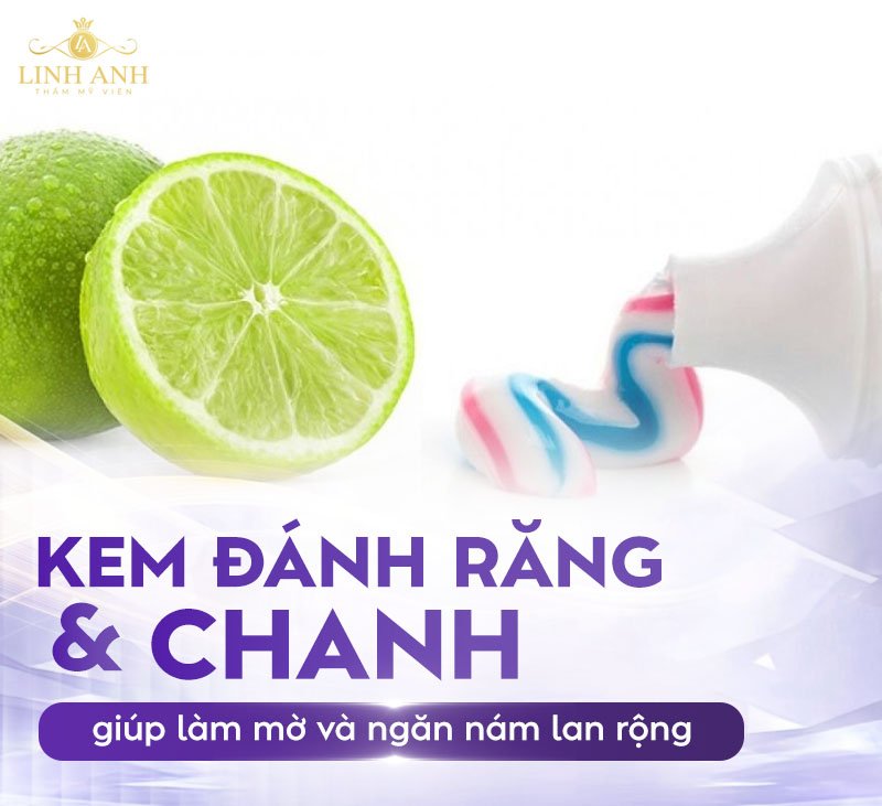 kem đánh răng kết hợp chanh mờ thâm nám