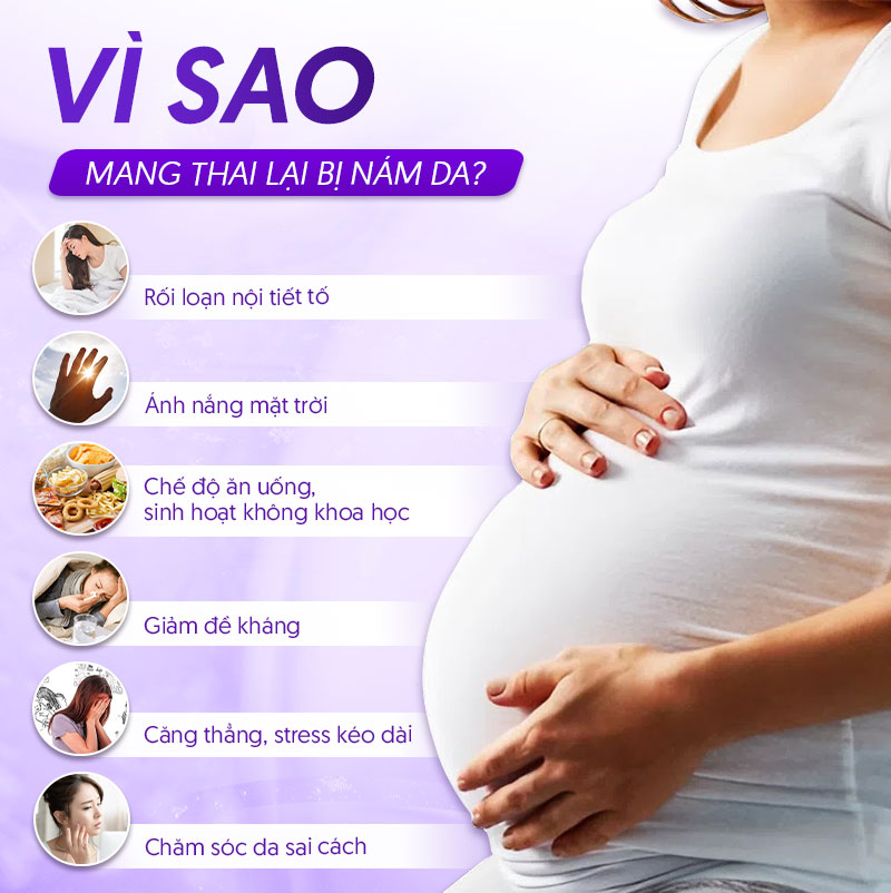 Nguyên nhân nám da khi mang thai