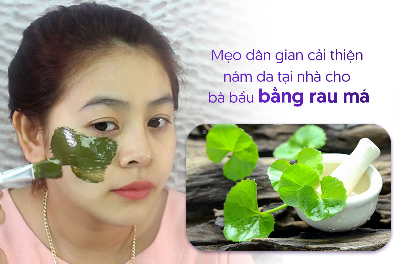 Cách trị nám da cho bà bầu bằng rau má