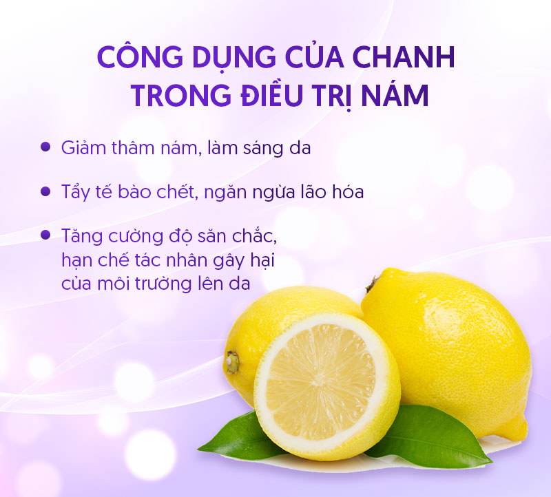 Tác dụng của chanh trong điều trị nám