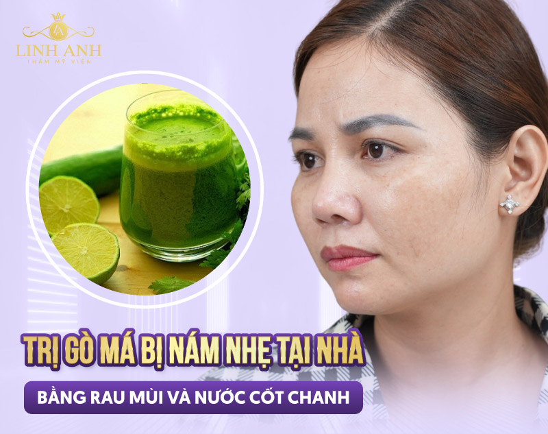 nước cốt chang kết hợp rau mùi trị nám