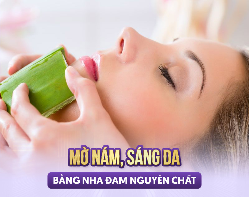 trị nám gò má bằng nha đam
