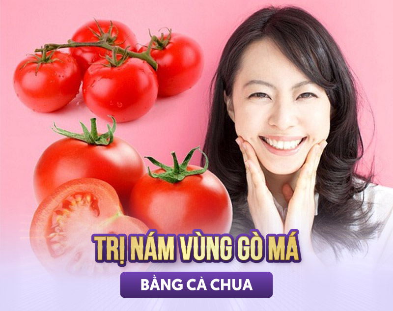 dùng cà chua tươi trị nám gò má