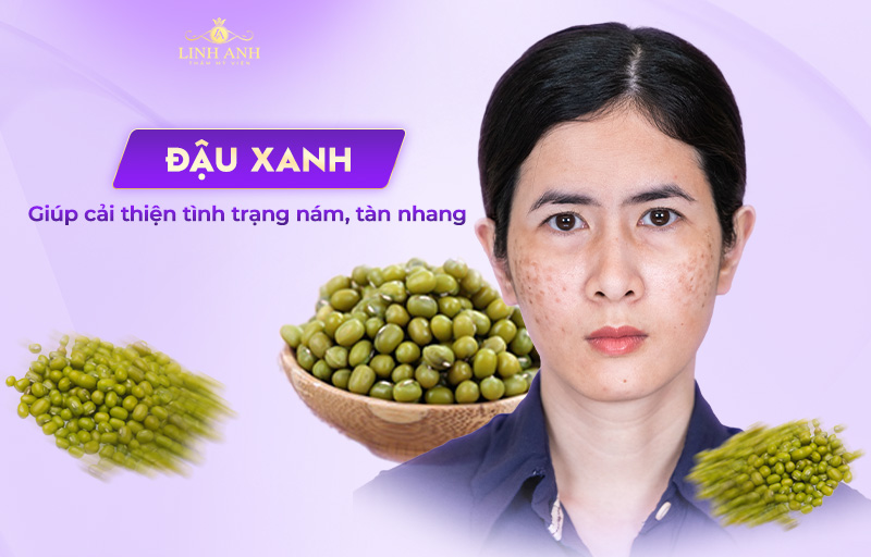đậu xanh trị nám