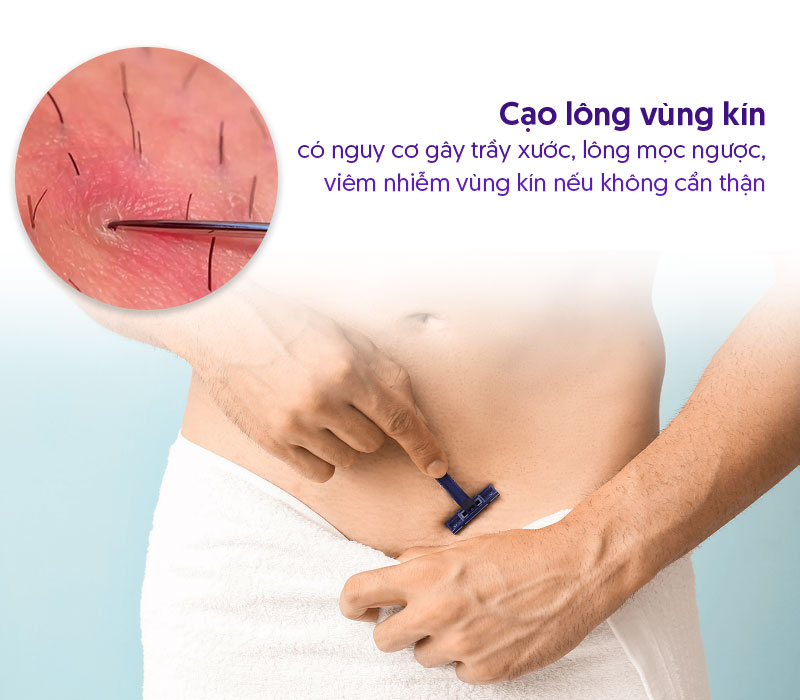 cạo lông vùng kín nam có ảnh hưởng gì không