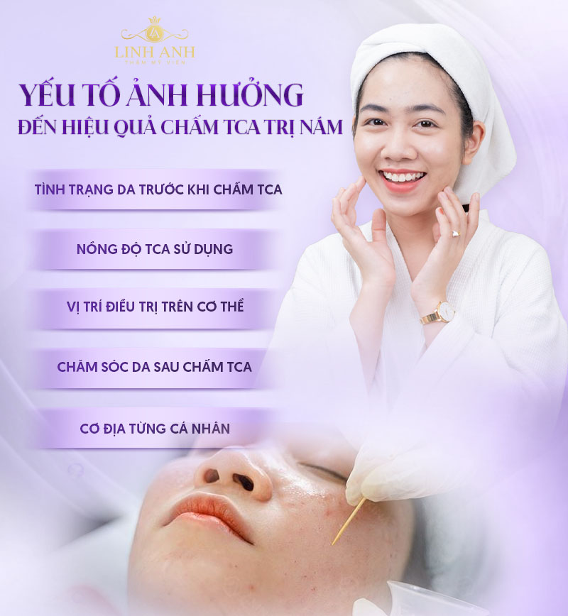 hiệu quả chấm tca trị nám