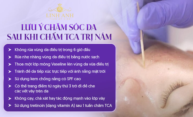 lưu ý khi chấm cta trị nám