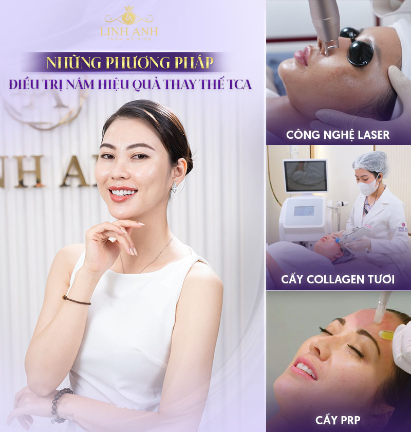 sử dụng các phương pháp khác thay thế chấm tca trị nám