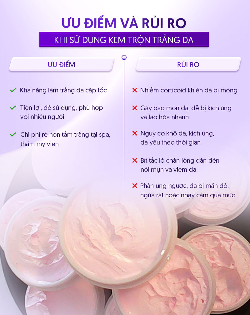 Công thức làm kem trộn trắng da an toàn