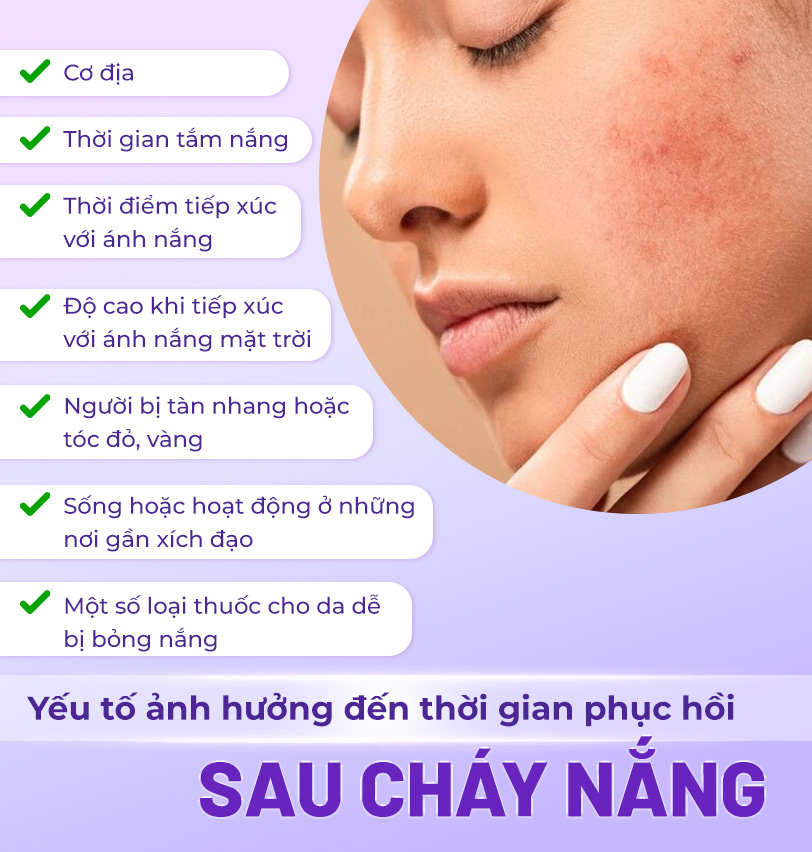 yếu tố ảnh hưởng đến thời gian phục hồi da