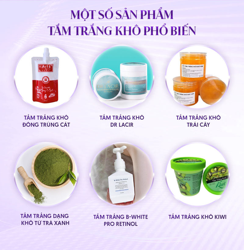Kem tắm trắng khô