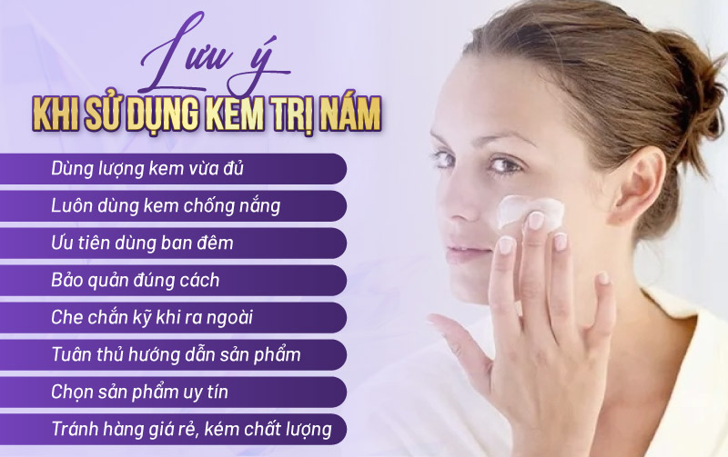 lưu ý dùng kem trị nám